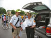Bob Mackay & Jean Sullivan reviewing race route... (110,303 bytes)